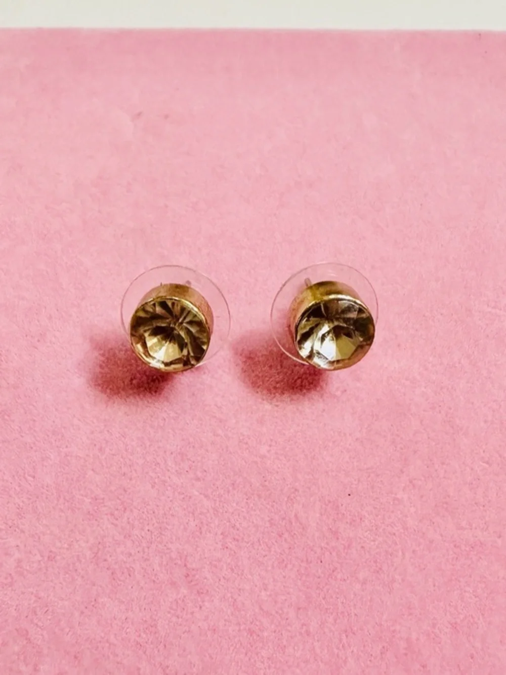 Champagne Rhinestone Stud Earrings